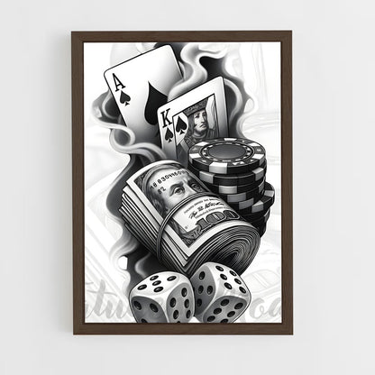 ap-casino chips-11 cadre Bois foncé