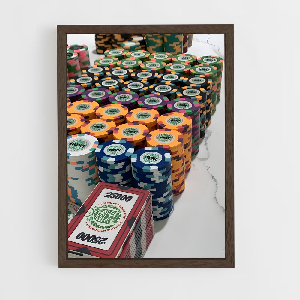 ap-casino chips-4 cadre Bois foncé