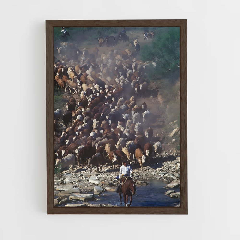 ap-cattle ranch-1 cadre Bois foncé