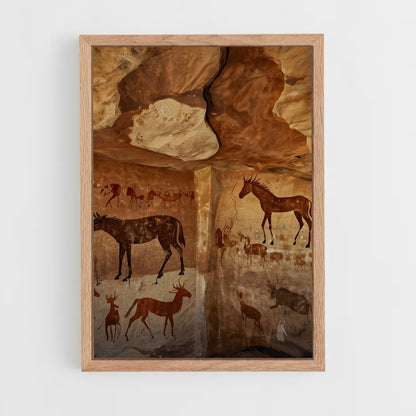 ap-cave paintings-4 cadre Bois clair