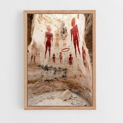 ap-cave paintings-5 cadre Bois clair