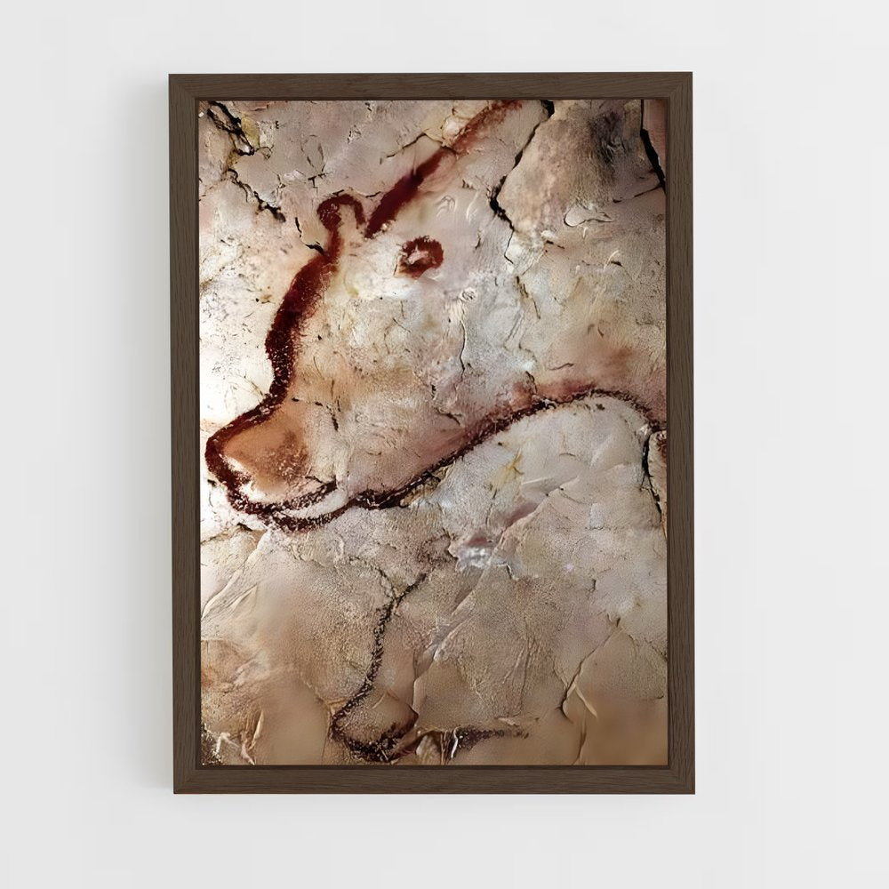 ap-cave paintings-7 cadre Bois foncé