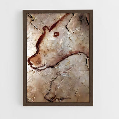 ap-cave paintings-7 cadre Bois foncé