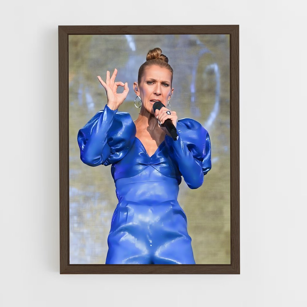 ap-celine dion-5 cadre Bois foncé