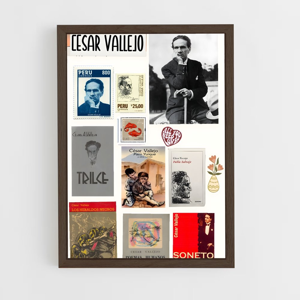 ap-cesar vallejo-5 cadre Bois foncé