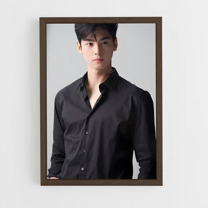 ap-cha eun-woo-16 cadre Bois foncé