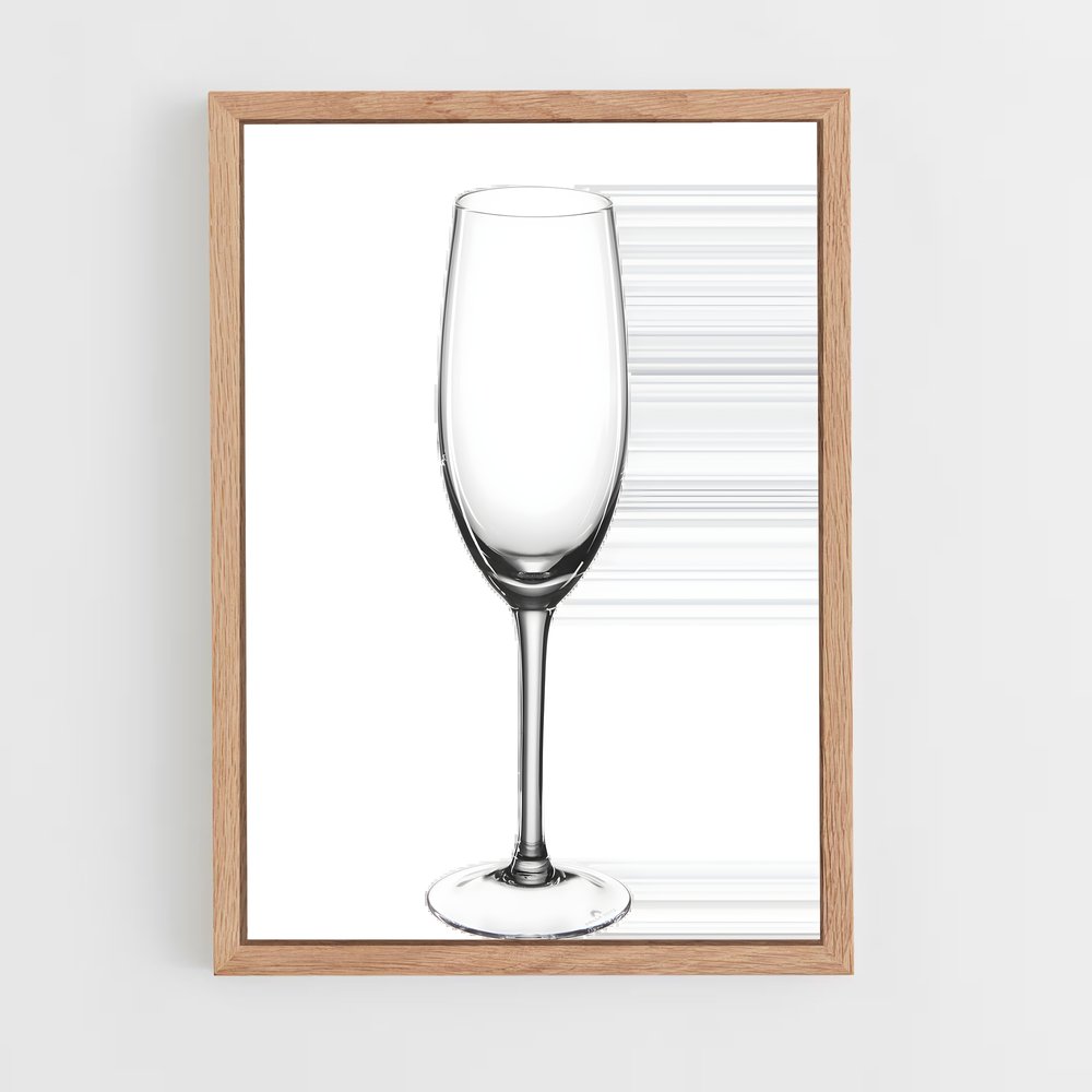 ap-champagne flute-1 cadre Bois clair