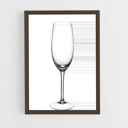 ap-champagne flute-1 cadre Bois foncé