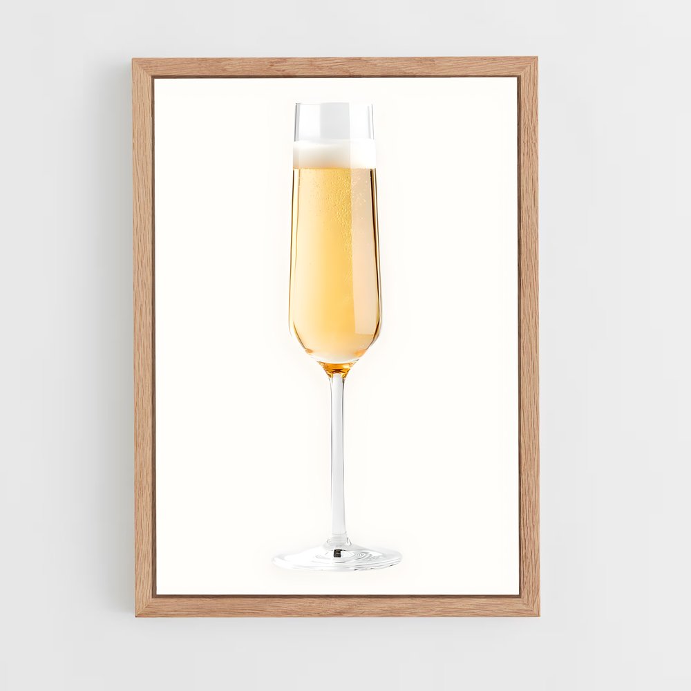 ap-champagne flute-2 cadre Bois clair