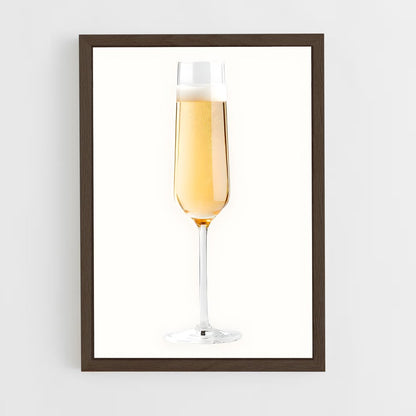 ap-champagne flute-2 cadre Bois foncé