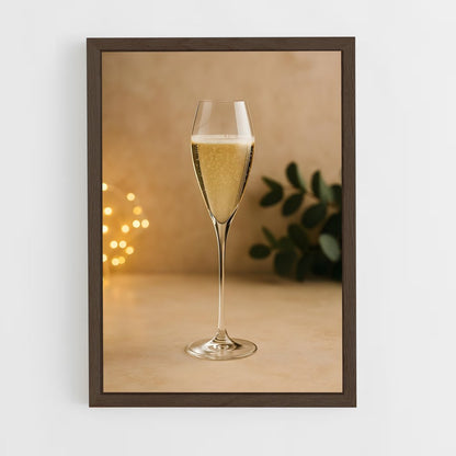 ap-champagne flute-3 cadre Bois foncé
