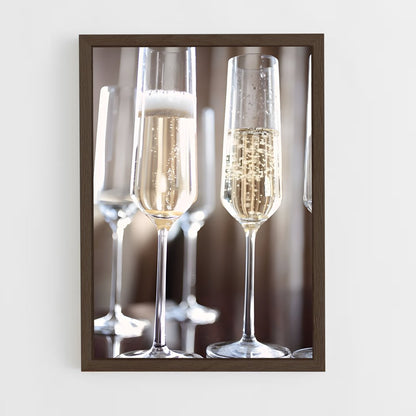 ap-champagne flute-4 cadre Bois foncé