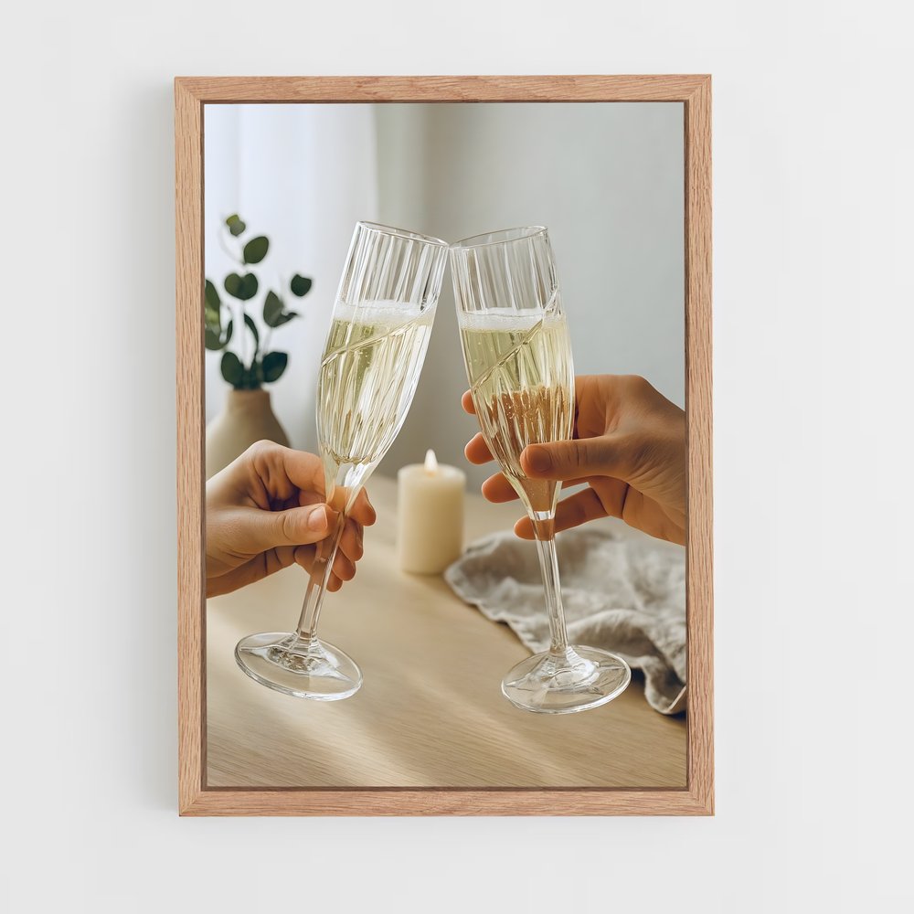 ap-champagne flute-6 cadre Bois clair