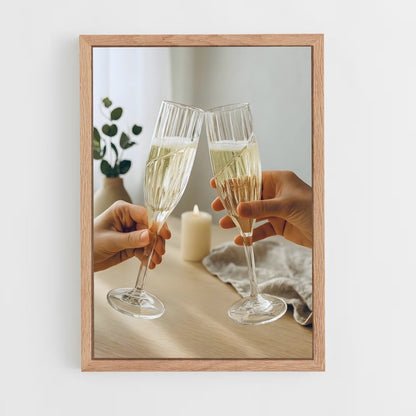 ap-champagne flute-6 cadre Bois clair