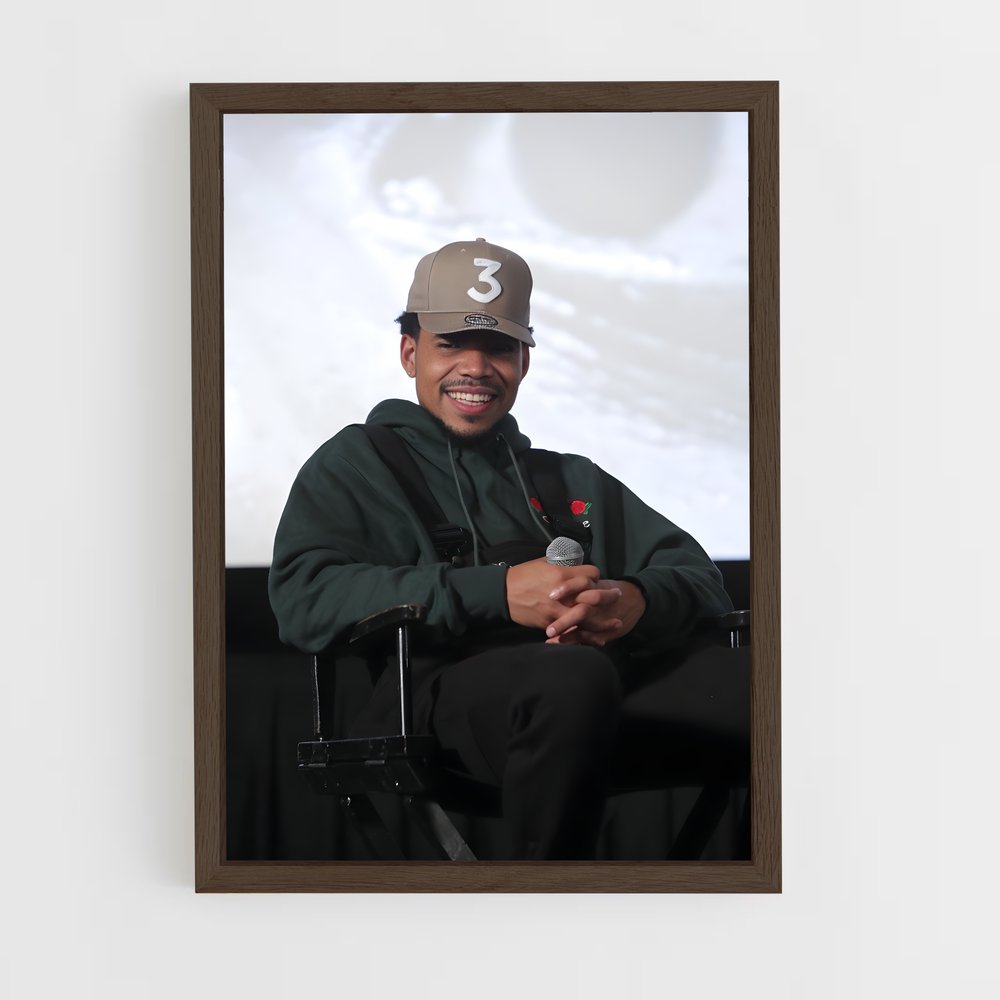 ap-chance the rapper-1 cadre Bois foncé
