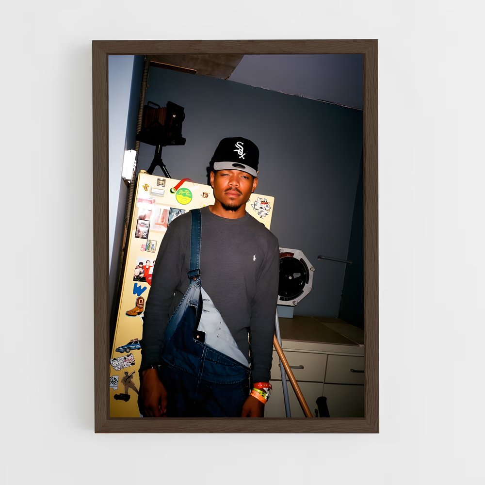 ap-chance the rapper-2 cadre Bois foncé