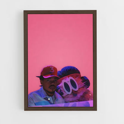 ap-chance the rapper-3 cadre Bois foncé