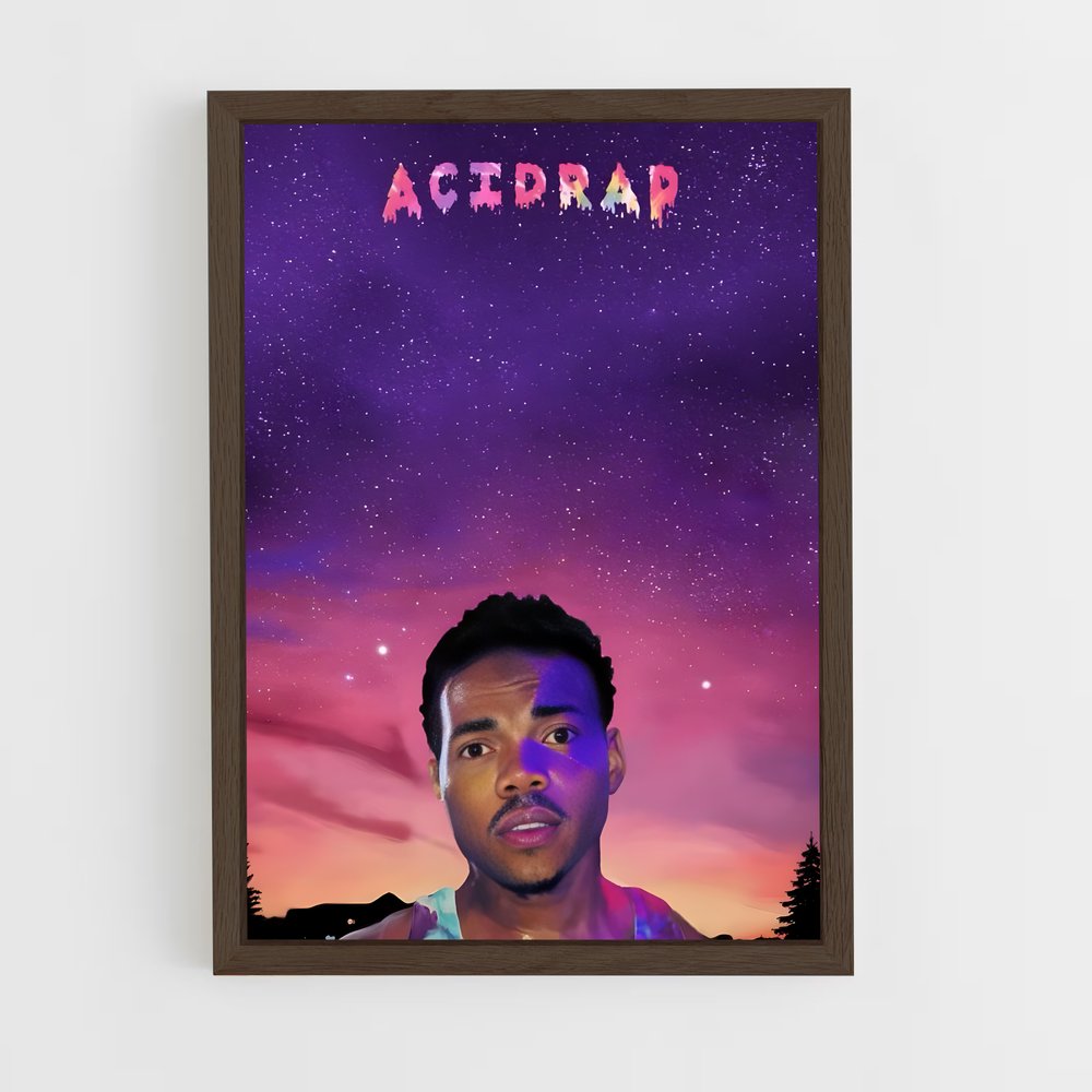 ap-chance the rapper-4 cadre Bois foncé