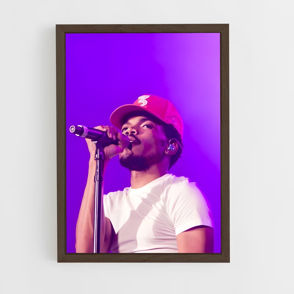 ap-chance the rapper-7 cadre Bois foncé