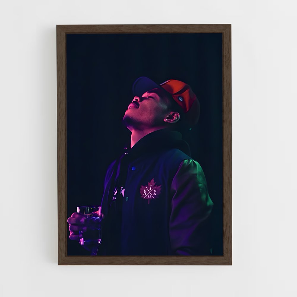 ap-chance the rapper-8 cadre Bois foncé