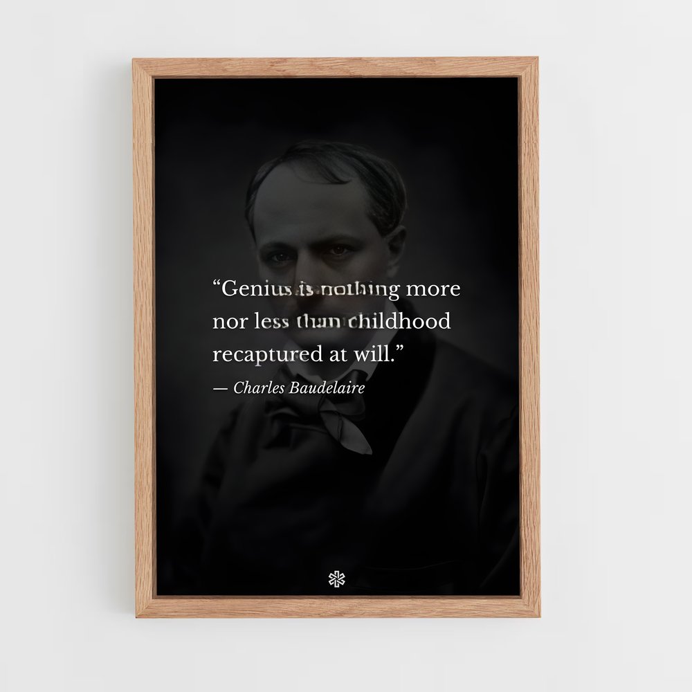 ap-charles baudelaire-3 cadre Bois clair