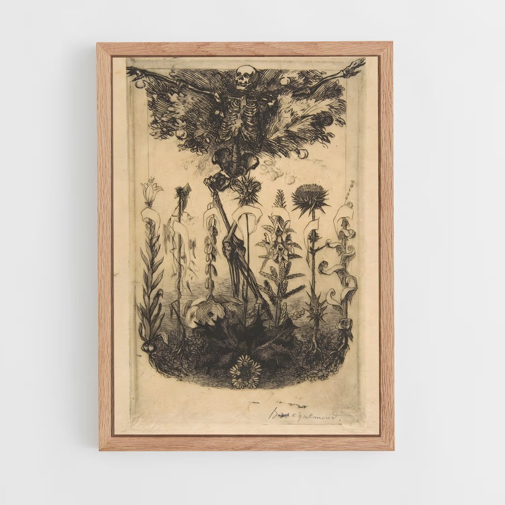 ap-charles baudelaire-4 cadre Bois clair