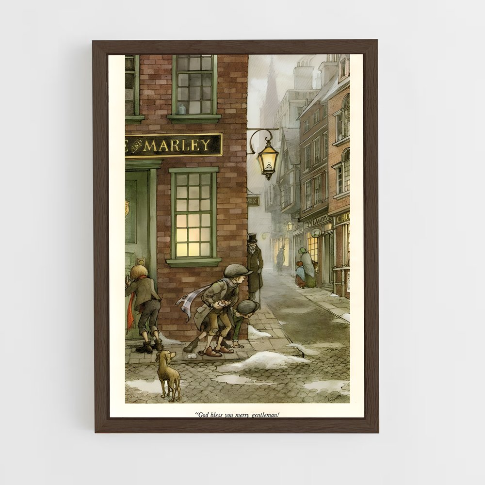 ap-charles dickens-4 cadre Bois foncé