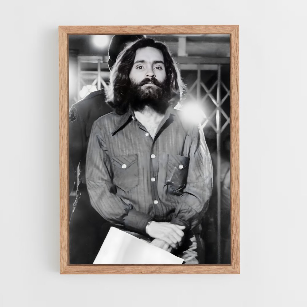 ap-charles manson-2 cadre Bois clair