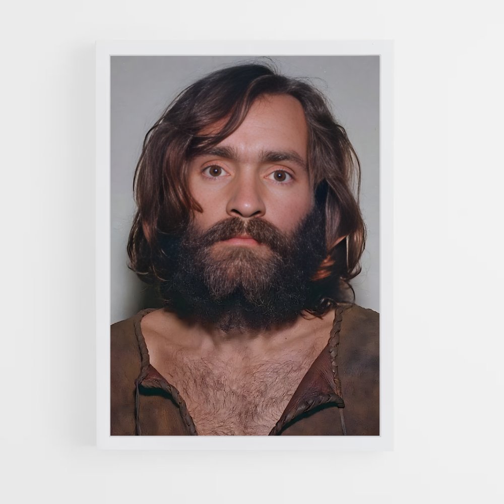 ap-charles manson-3 cadre Blanc