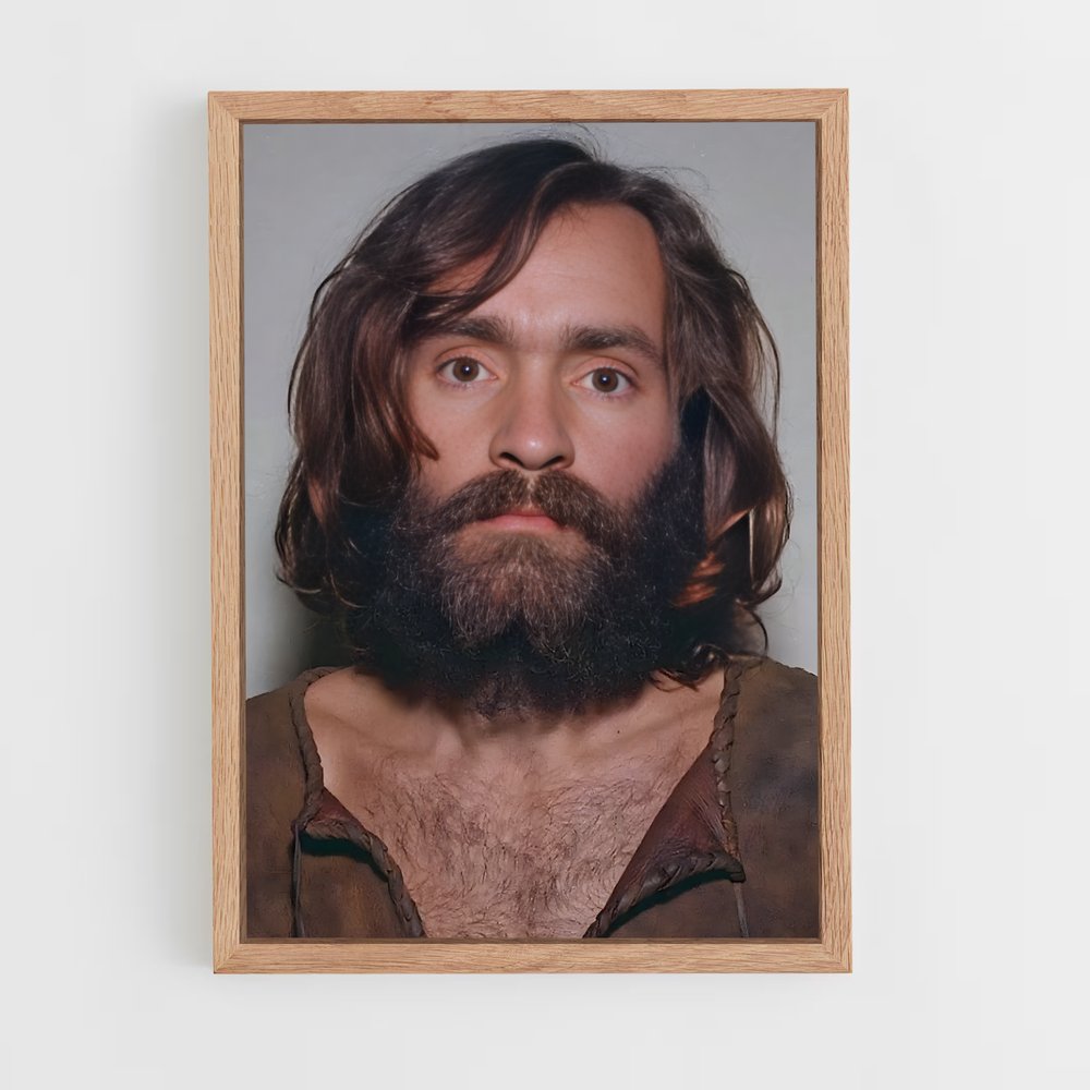 ap-charles manson-3 cadre Bois clair