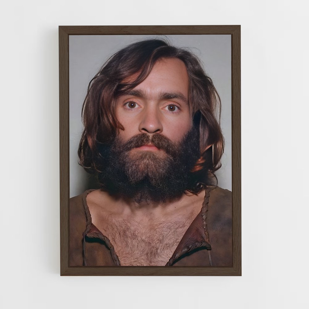 ap-charles manson-3 cadre Bois foncé