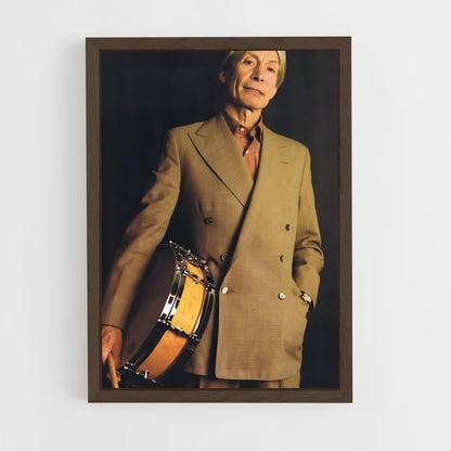 ap-charlie watts-3 cadre Bois foncé