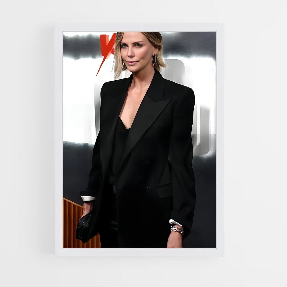 ap-charlize theron-12 cadre Blanc