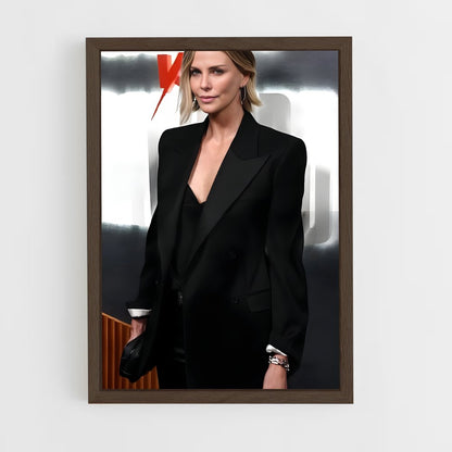 ap-charlize theron-12 cadre Bois foncé