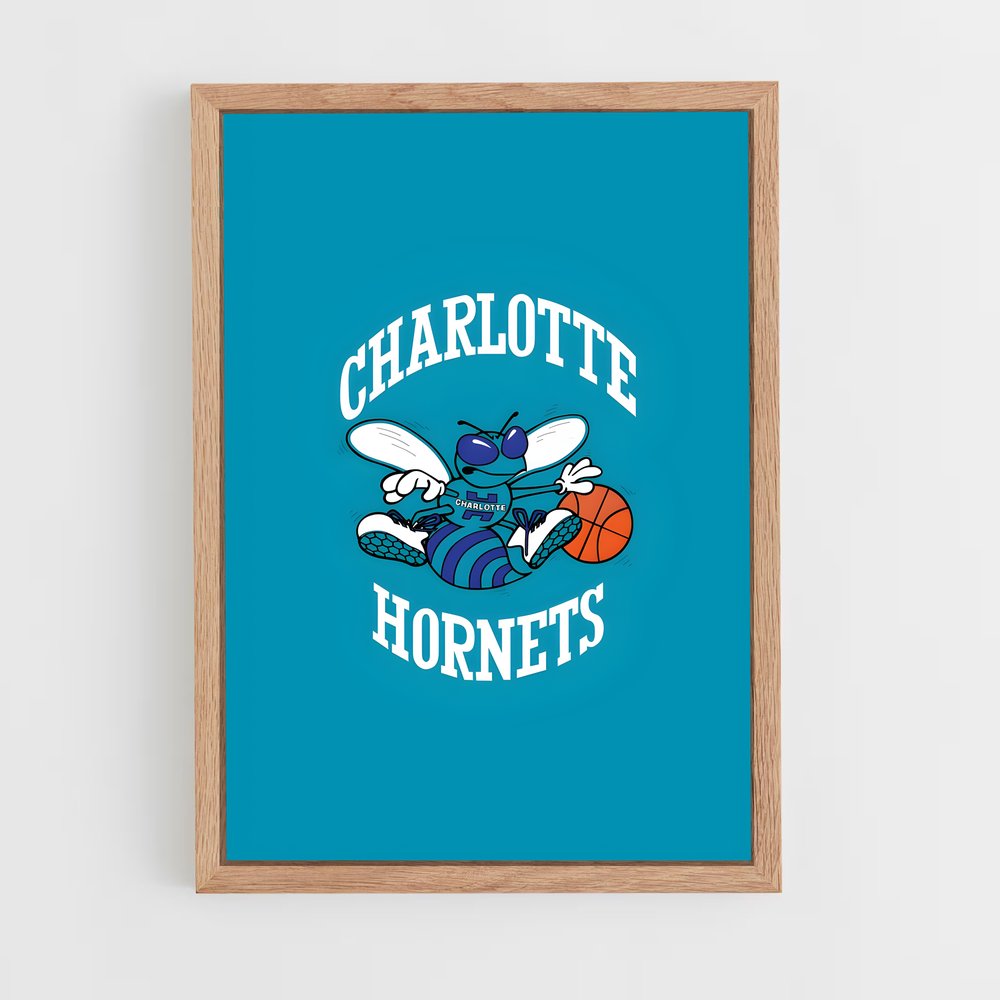 ap-charlotte hornets-7 cadre Bois clair