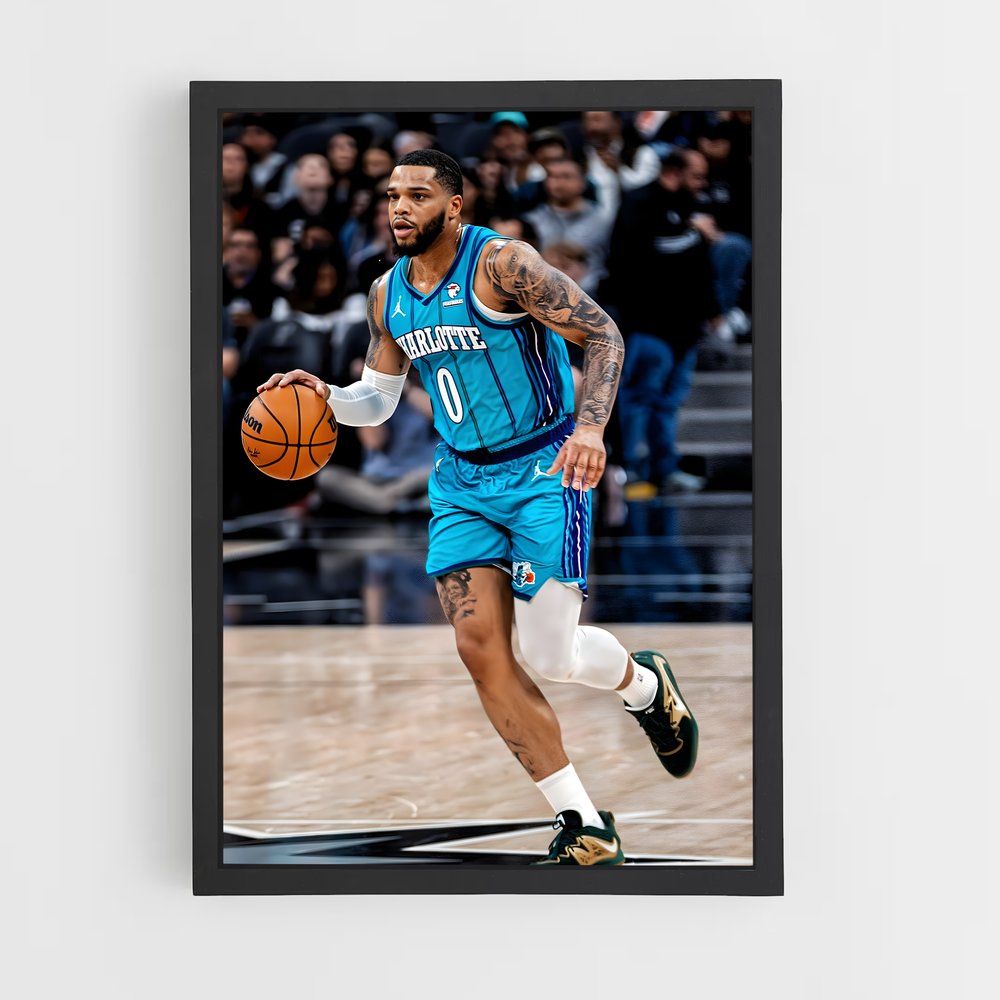 ap-charlotte hornets-8 cadre Noir