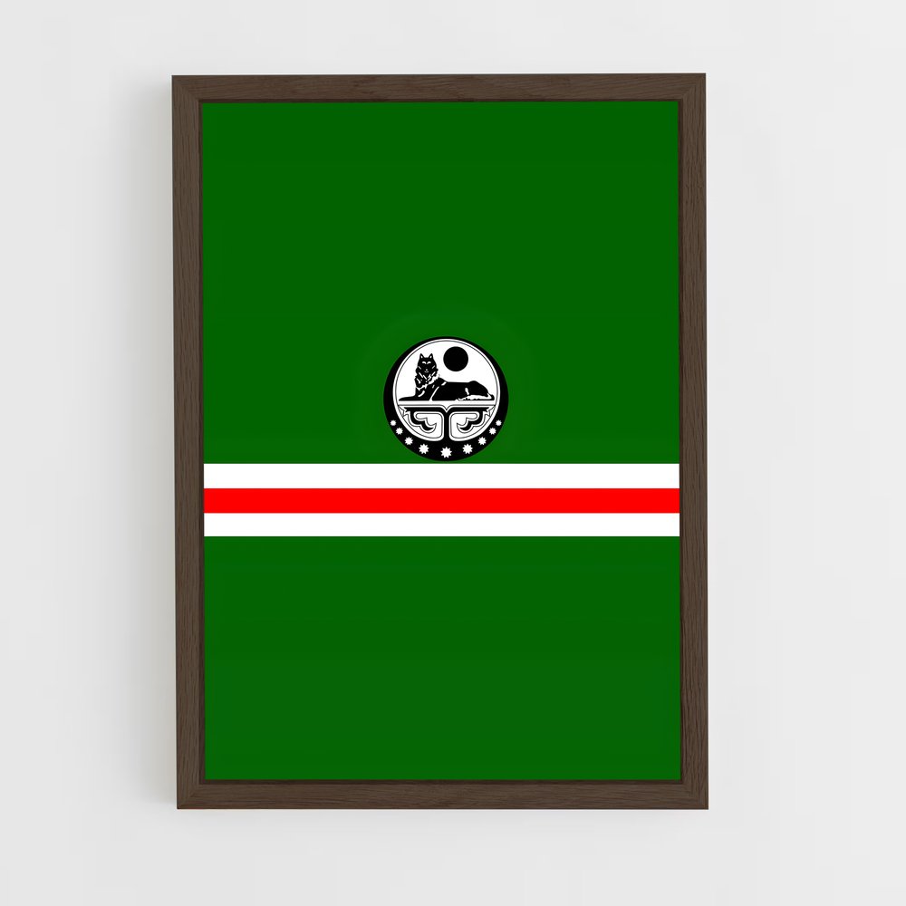 ap-chechnya flag-2 cadre Bois foncé