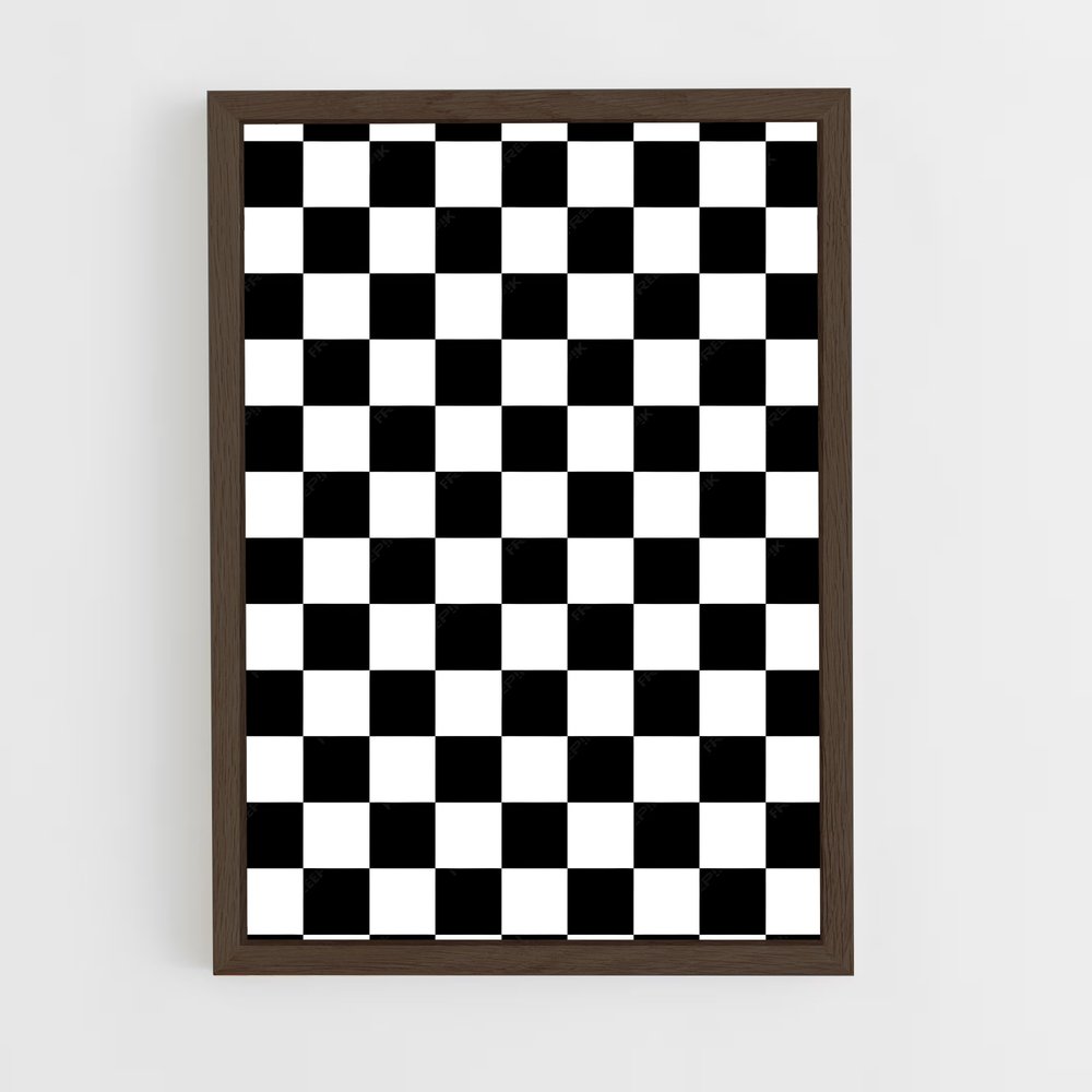 ap-checkerboard-1 cadre Bois foncé