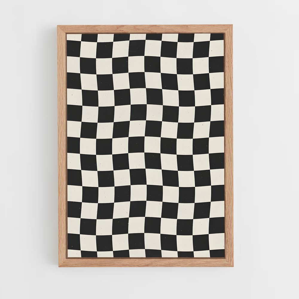 ap-checkerboard-6 cadre Bois clair
