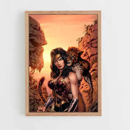 ap-cheetah wonder woman-4 cadre Bois clair