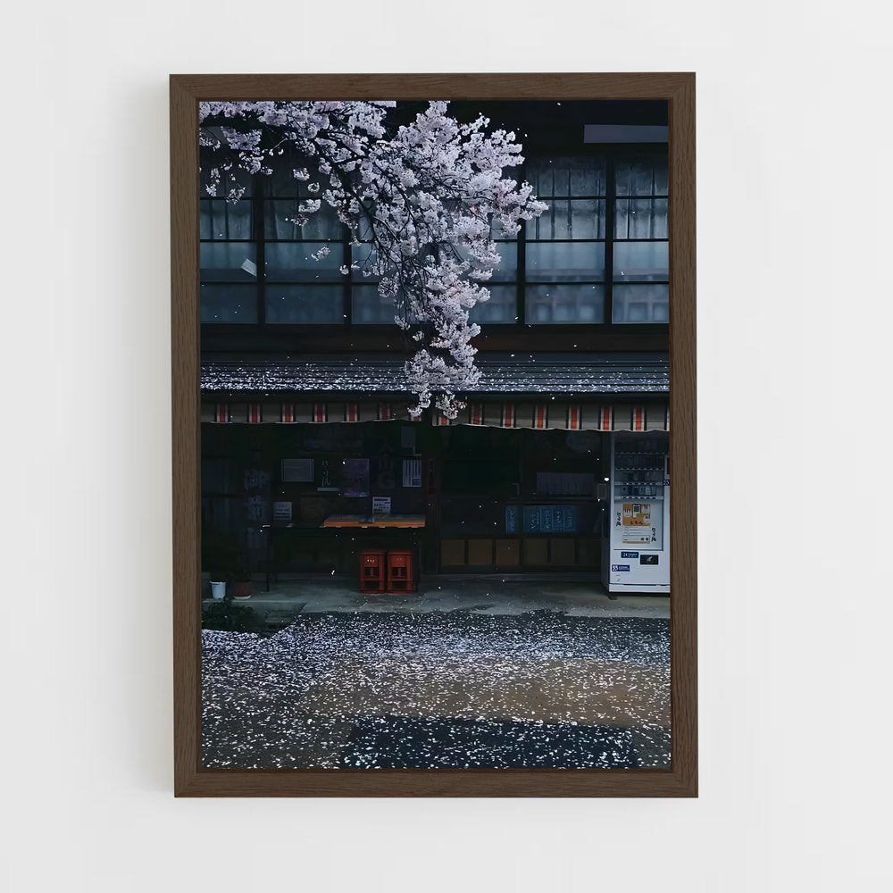 ap-cherry blossom-9 cadre Bois foncé