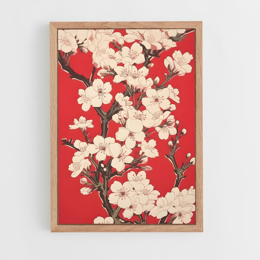 ap-cherry blossom patterns-11 cadre Bois clair