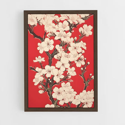 ap-cherry blossom patterns-11 cadre Bois foncé