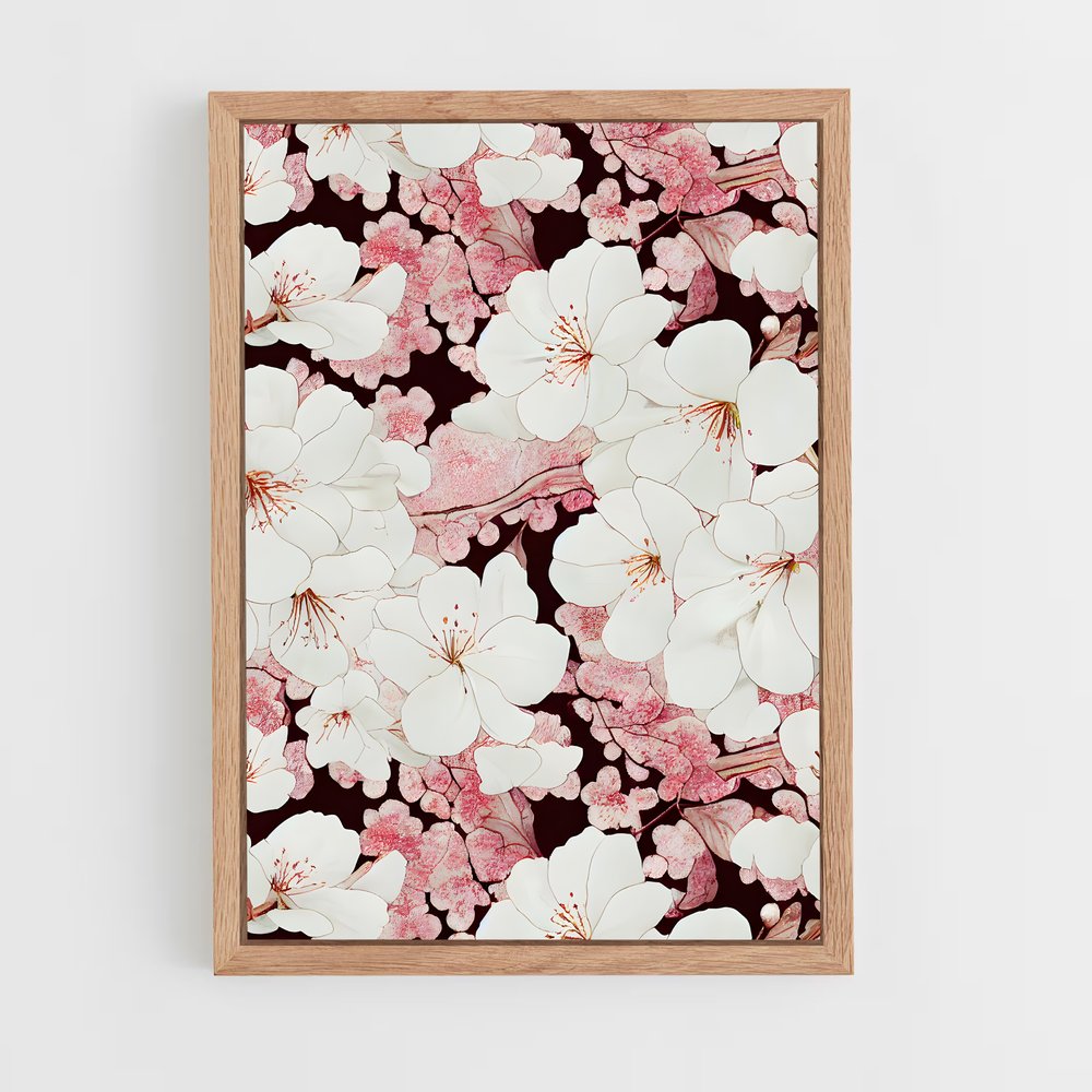 ap-cherry blossom patterns-3 cadre Bois clair