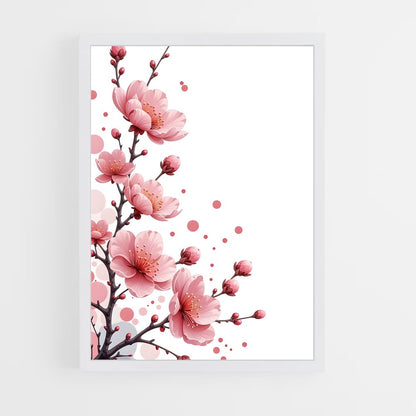 ap-cherry blossom patterns-6 cadre Blanc