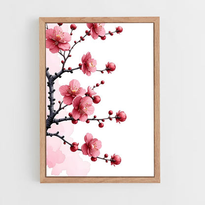 ap-cherry blossom patterns-7 cadre Bois clair