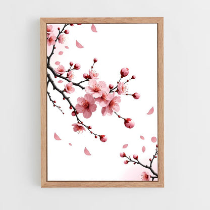 ap-cherry blossom patterns-9 cadre Bois clair