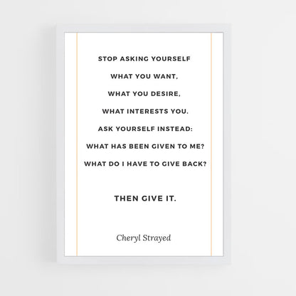 ap-cheryl strayed-4 cadre Blanc