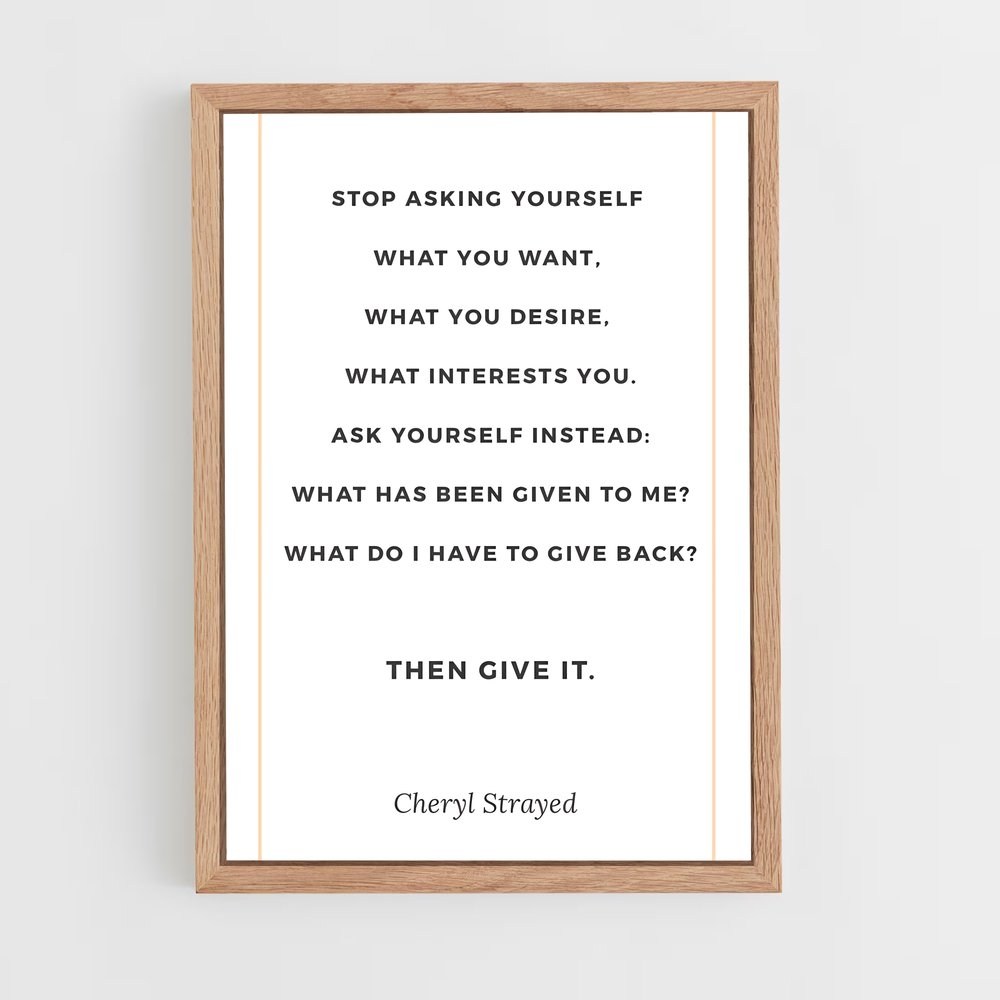 ap-cheryl strayed-4 cadre Bois clair