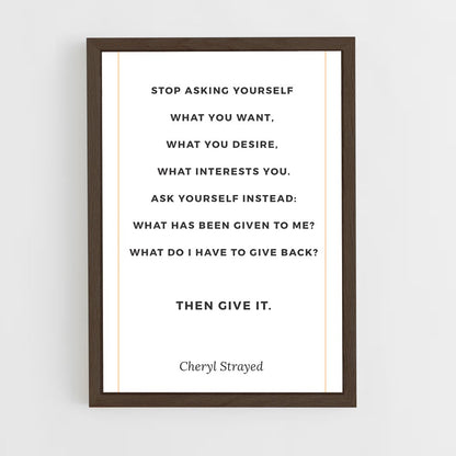 ap-cheryl strayed-4 cadre Bois foncé